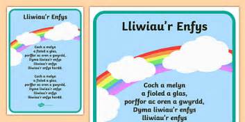 rainbow song in welsh|colours of the rainbow rhyme.